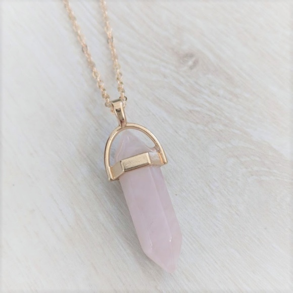 3 for $20 Gem quartz Moon Gem necklace - Picture 3 of 4